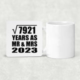 89th Anniversary Square Root of 7921 Years As Mr & Mrs 2023 - Drink Coaster