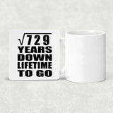 27th Anniversary Square Root of 729 Years Lifetime To Go - Drink Coaster