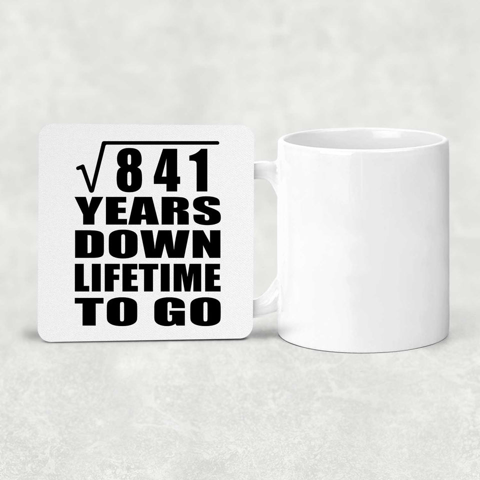 29th Anniversary Square Root of 841 Years Lifetime To Go - Drink Coaster