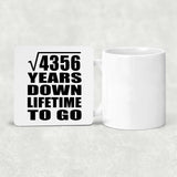 66th Anniversary Square Root of 4356 Years Lifetime To Go - Drink Coaster