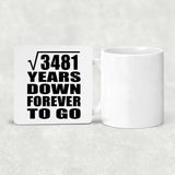 59th Anniversary Square Root of 3481 Years Down Forever To Go - Drink Coaster