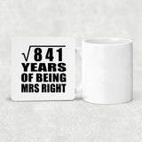 29th Anniversary Square Root of 841 Years of Being Mrs Right - Drink Coaster