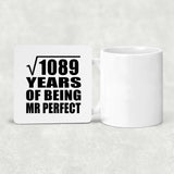 33rd Anniversary Square Root of 1089 Years of Mr Perfect - Drink Coaster