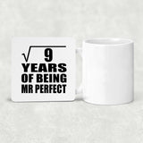 3rd Anniversary Square Root of 9 Years of Mr Perfect - Drink Coaster