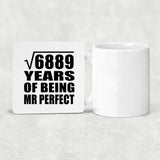 83rd Anniversary Square Root of 6889 Years of Mr Perfect - Drink Coaster