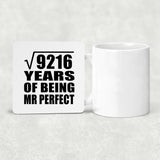 96th Anniversary Square Root of 9216 Years of Mr Perfect - Drink Coaster
