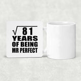 9th Anniversary Square Root of 81 Years of Mr Perfect - Drink Coaster