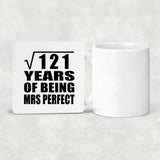 11th Anniversary Square Root of 121 Years of Mrs Perfect - Drink Coaster