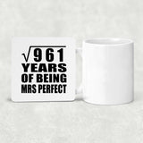31st Anniversary Square Root of 961 Years of Mrs Perfect - Drink Coaster