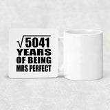 71st Anniversary Square Root of 5041 Years of Mrs Perfect - Drink Coaster