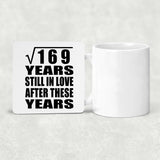13th Anniversary Square Root of 169 Years Still In Love - Drink Coaster