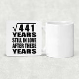 21st Anniversary Square Root of 441 Years Still In Love - Drink Coaster