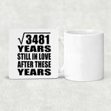 59th Anniversary Square Root of 3481 Years Still In Love - Drink Coaster