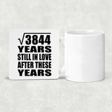 62nd Anniversary Square Root of 3844 Years Still In Love - Drink Coaster