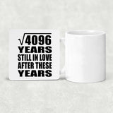 64th Anniversary Square Root of 4096 Years Still In Love - Drink Coaster