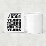 81st Anniversary Square Root of 6561 Years Still In Love - Drink Coaster