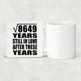 93rd Anniversary Square Root of 8649 Years Still In Love - Drink Coaster