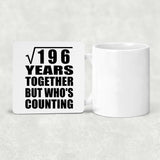 14th Anniversary Square Root of 196 Years Who's Counting - Drink Coaster