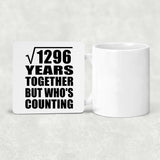 36th Anniversary Square Root of 1296 Years Who's Counting - Drink Coaster