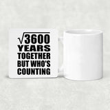 60th Anniversary Square Root of 3600 Years Who's Counting - Drink Coaster