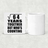 8th Anniversary Square Root of 64 Years Who's Counting - Drink Coaster