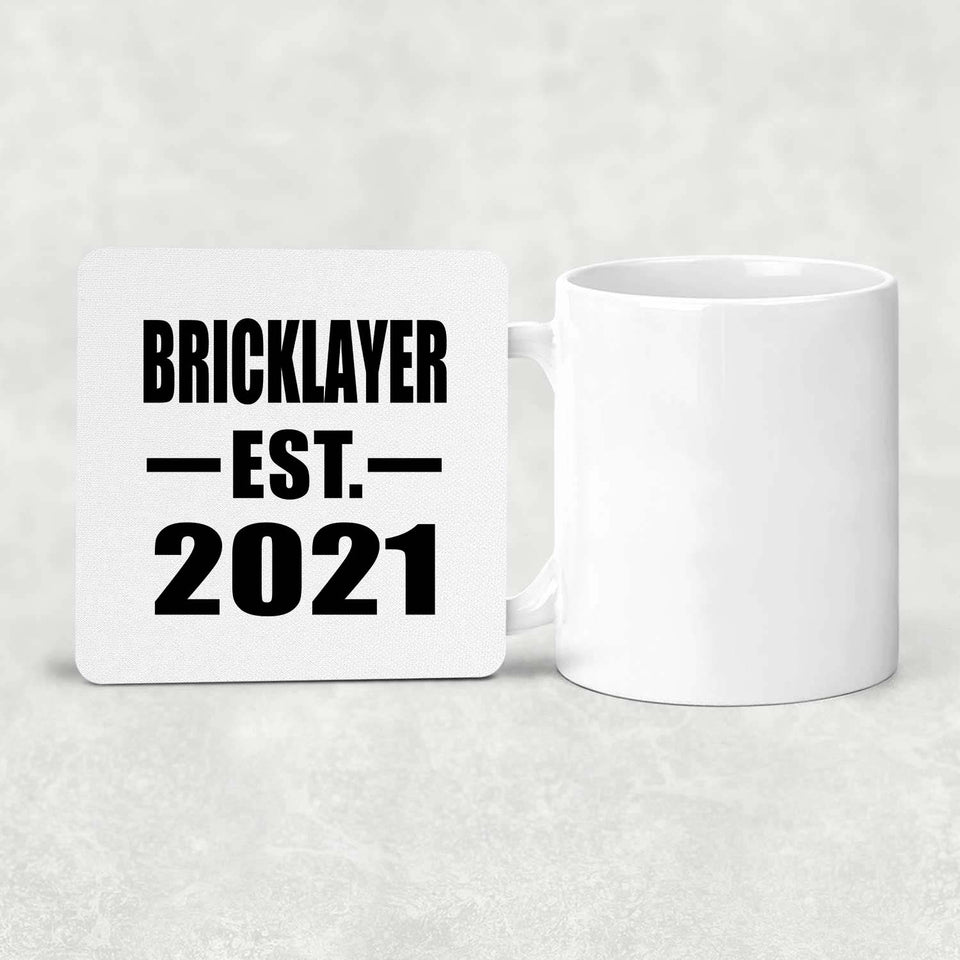 Bricklayer Established EST. 2021 - Drink Coaster