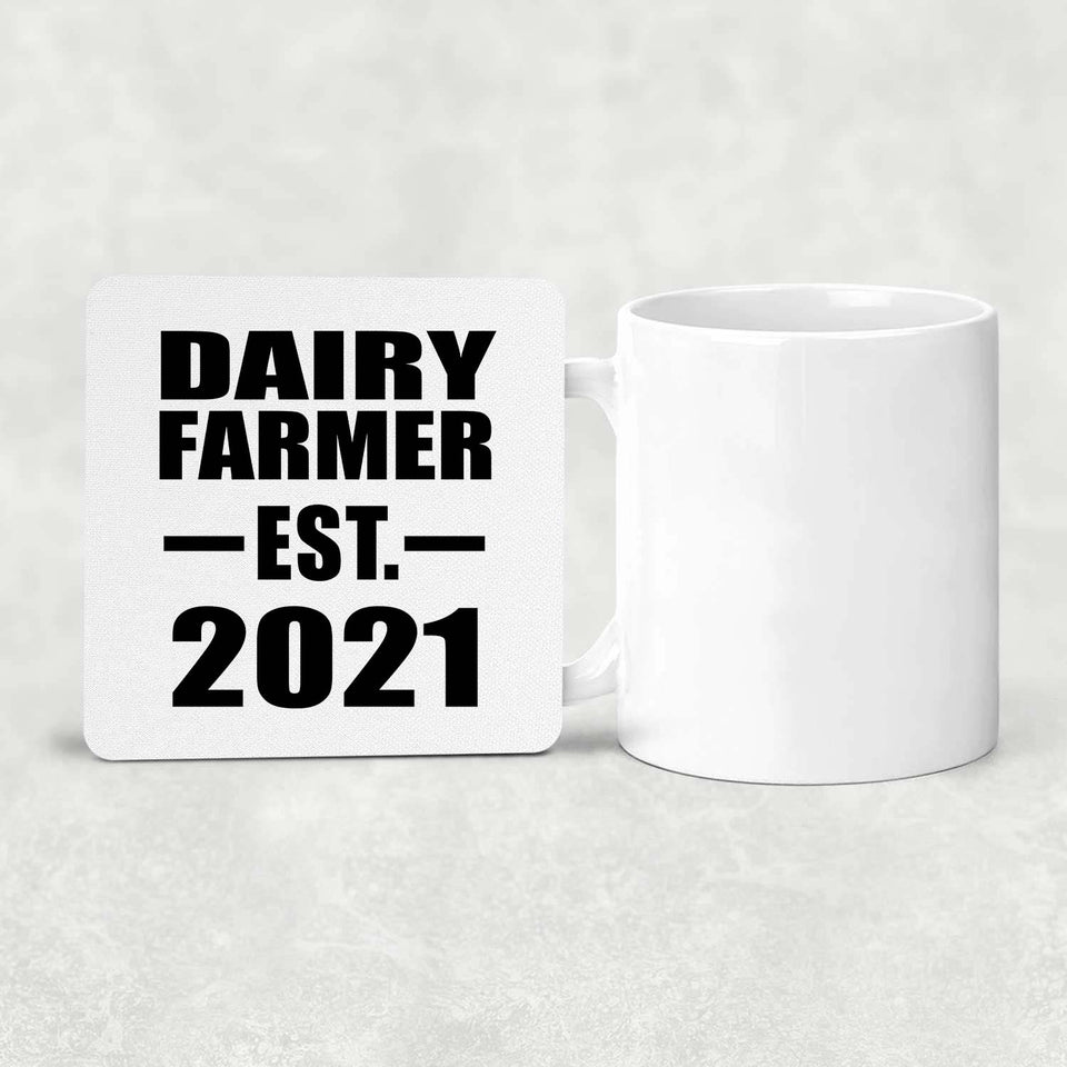Dairy Farmer Established EST. 2021 - Drink Coaster