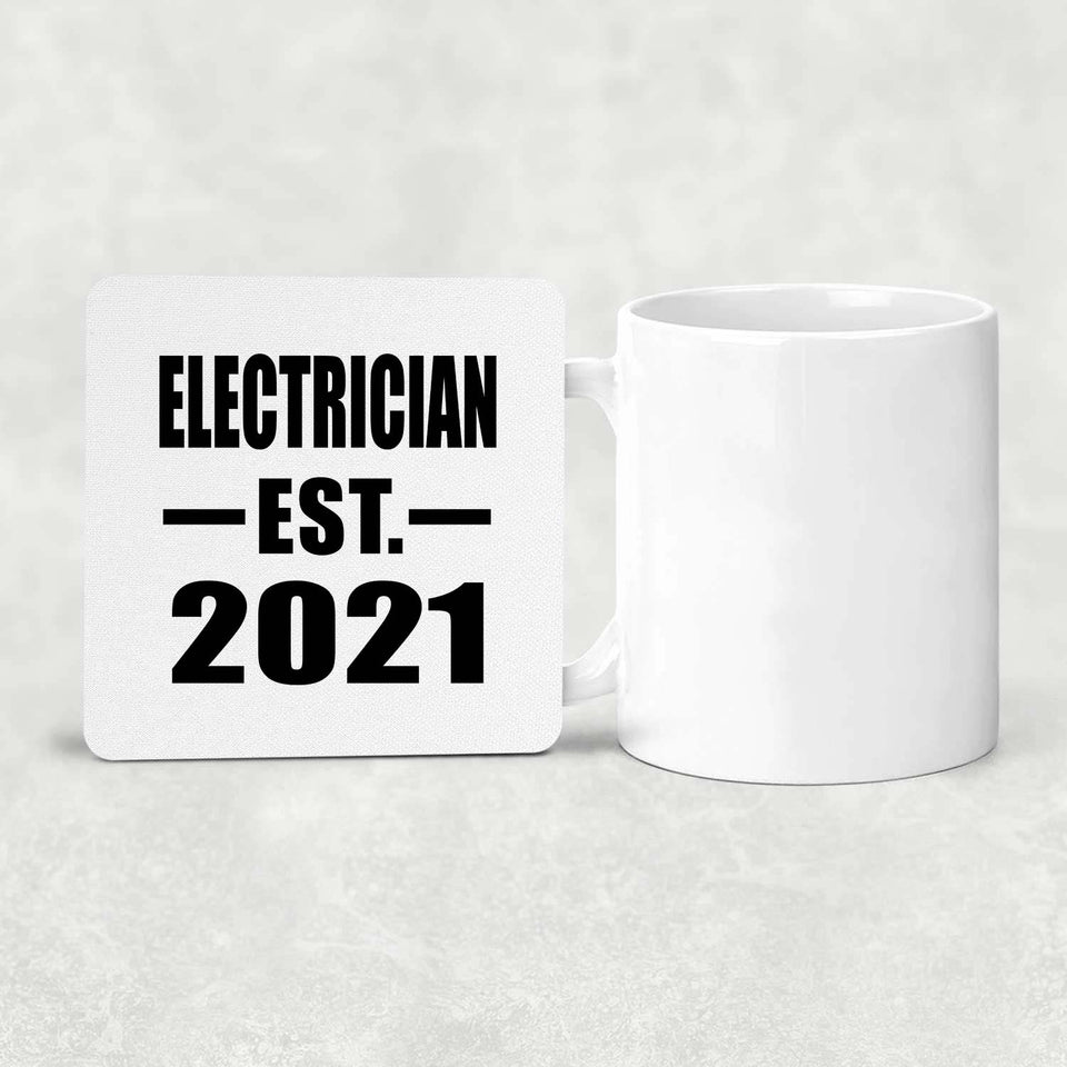 Electrician Established EST. 2021 - Drink Coaster
