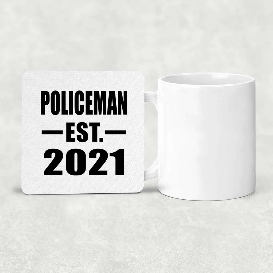 Policeman Established EST. 2021 - Drink Coaster