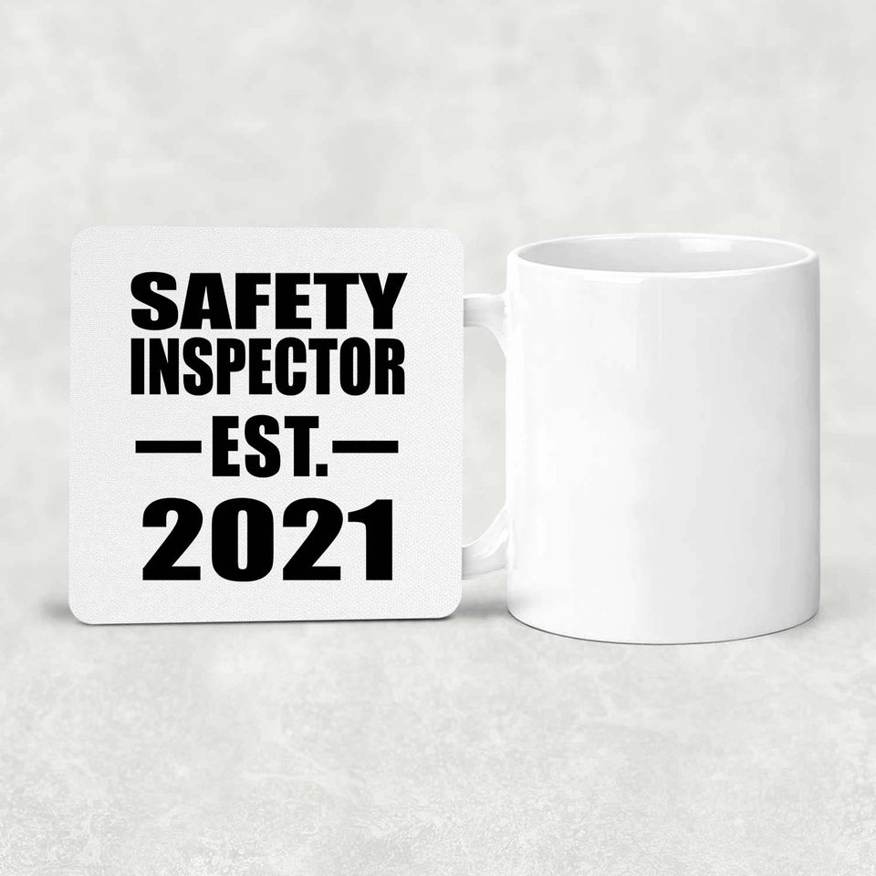 Safety Inspector Established EST. 2021 - Drink Coaster