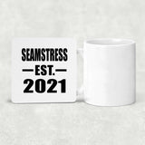 Seamstress Established EST. 2021 - Drink Coaster