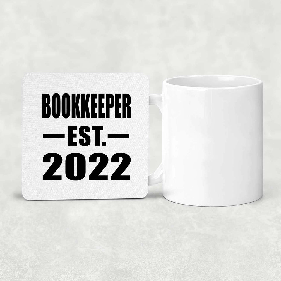 Bookkeeper Established EST. 2022 - Drink Coaster