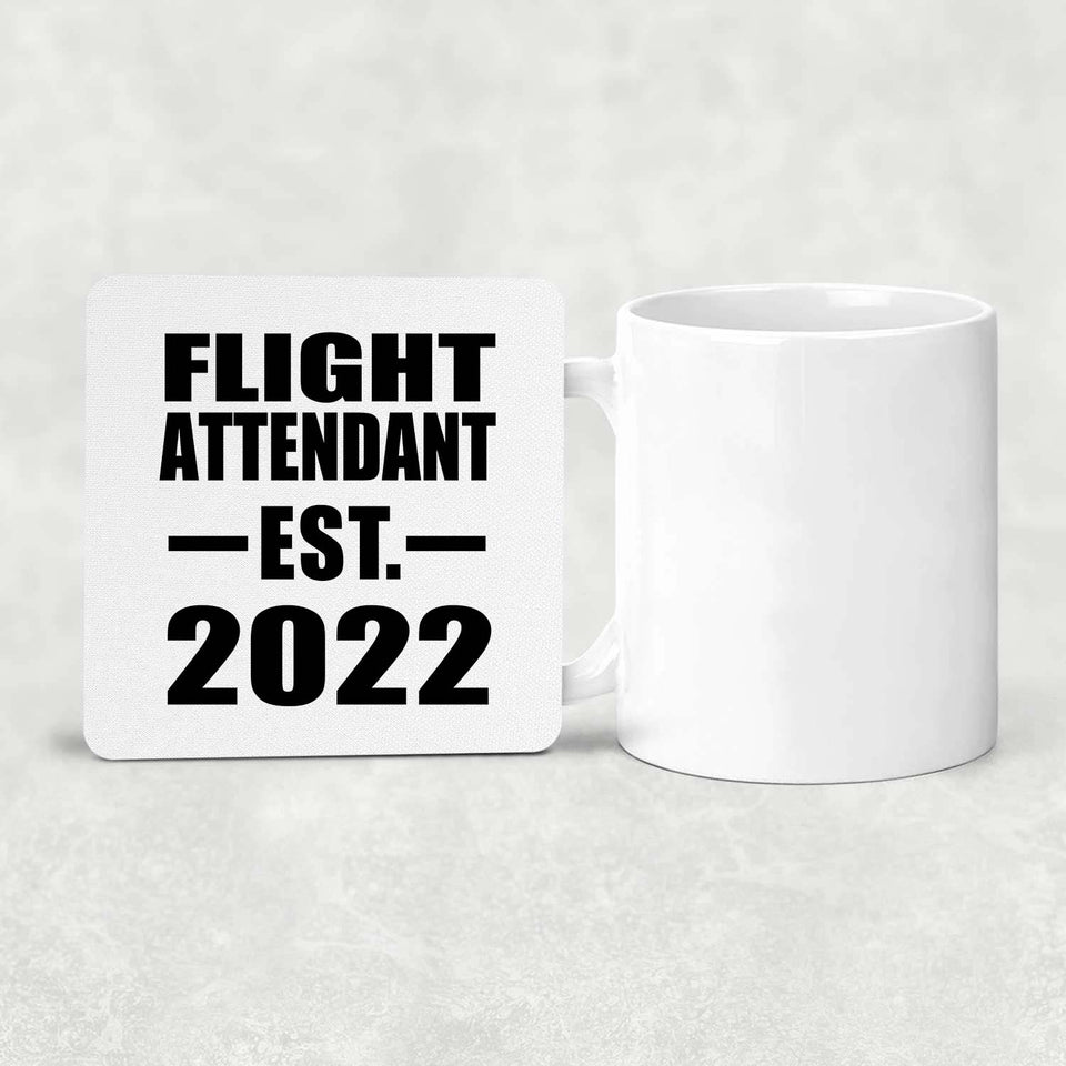 Flight Attendant Established EST. 2022 - Drink Coaster
