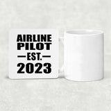 Airline Pilot Established EST. 2023 - Drink Coaster