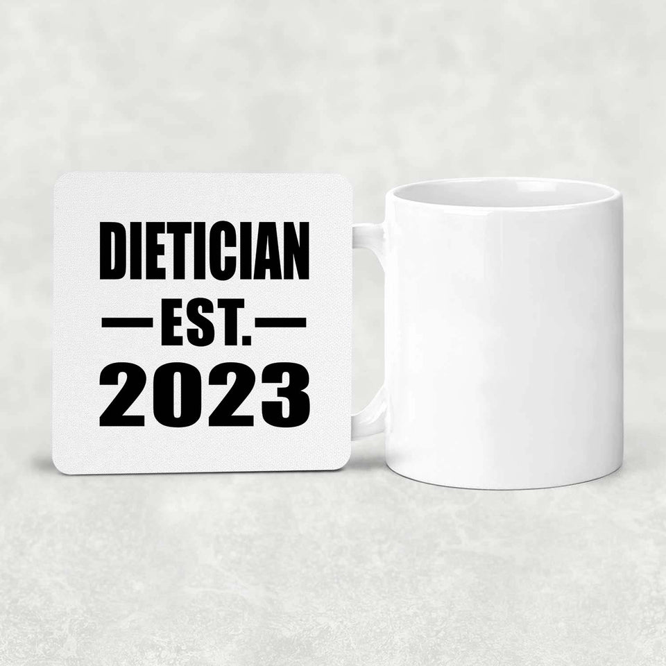 Dietician Established EST. 2023 - Drink Coaster