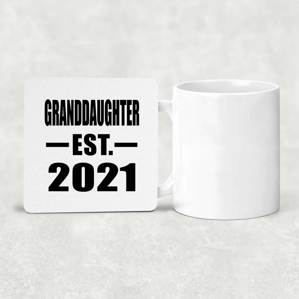 Granddaughter Established EST. 2021 - Drink Coaster