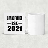 Grandfather Established EST. 2021 - Drink Coaster