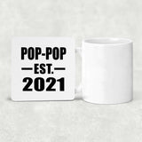 Pop-Pop Established EST. 2021 - Drink Coaster