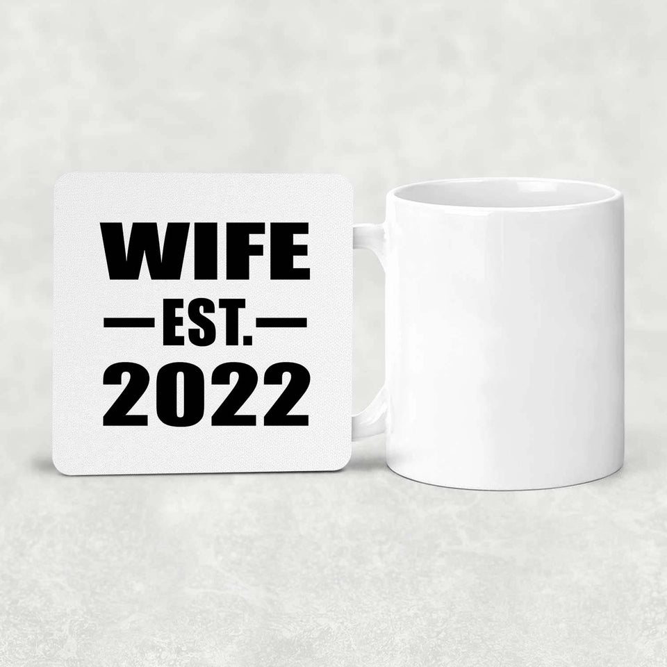 Wife Established EST. 2022 - Drink Coaster