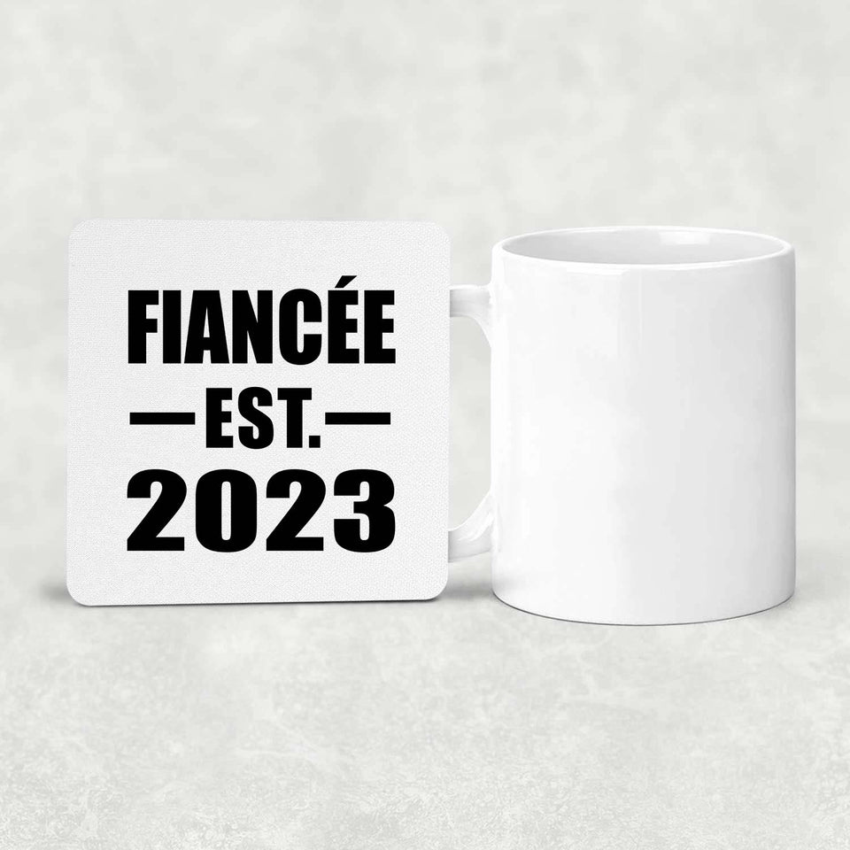 Fiancee Established EST. 2023 - Drink Coaster