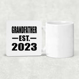 Grandfather Established EST. 2023 - Drink Coaster