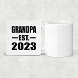 Grandpa Established EST. 2023 - Drink Coaster