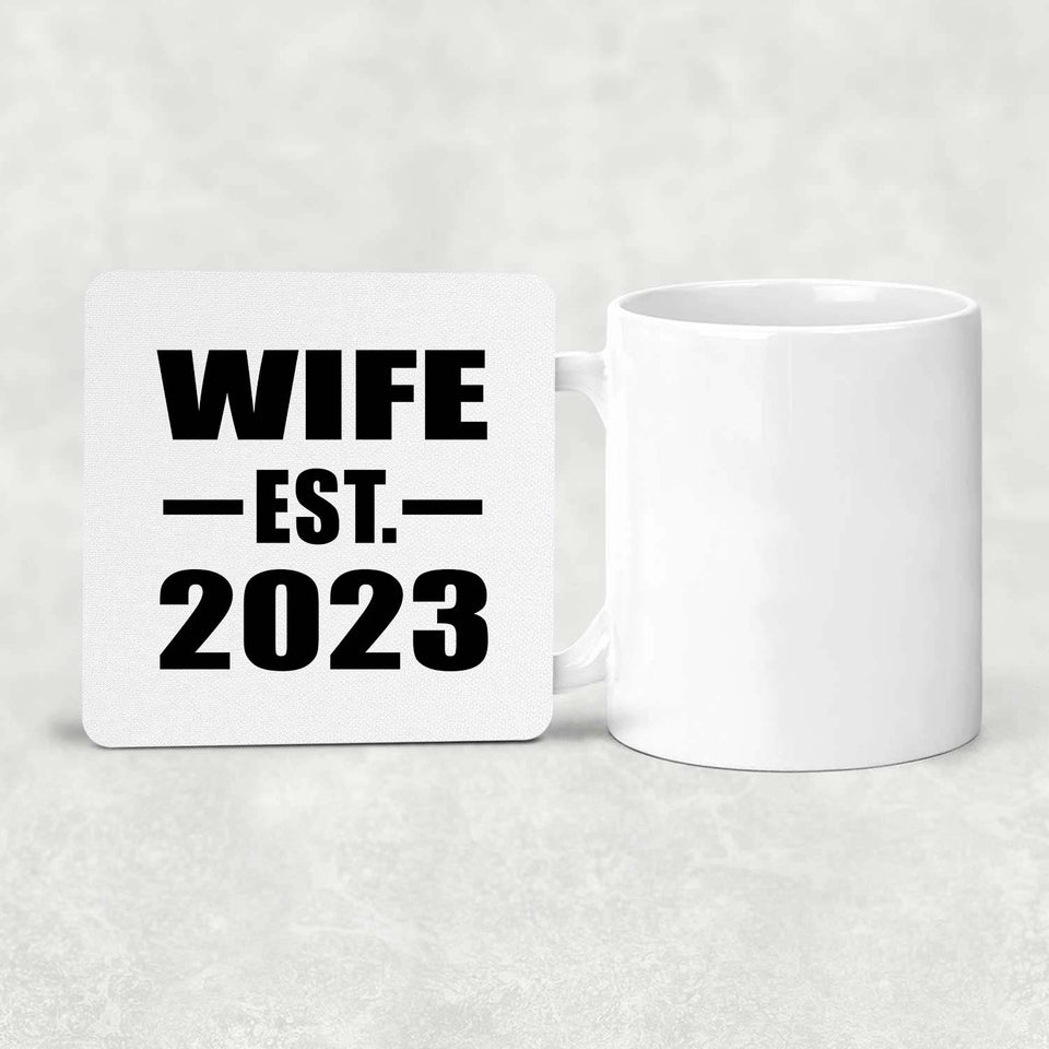Wife Established EST. 2023 - Drink Coaster