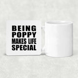 Being Poppy Makes Life Special - Drink Coaster