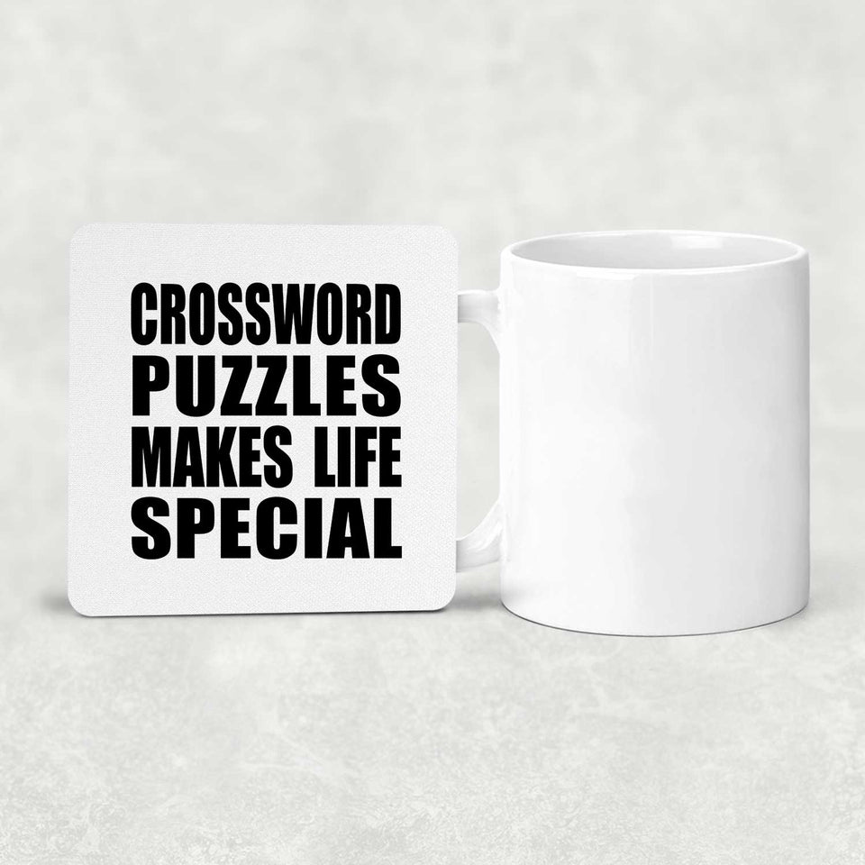 Crossword Puzzles Makes Life Special - Drink Coaster