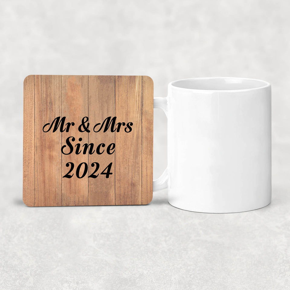 Anniversary Mr & Mrs Since 2024 - Drink Coaster C