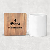 4th Anniversary 4 Years Anniversary - Drink Coaster C
