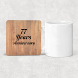 77th Anniversary 77 Years Anniversary - Drink Coaster C