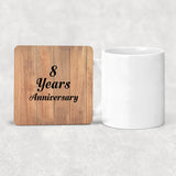 8th Anniversary 8 Years Anniversary - Drink Coaster C