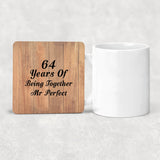 64th Anniversary 64 Years Of Being Mr Perfect - Drink Coaster C